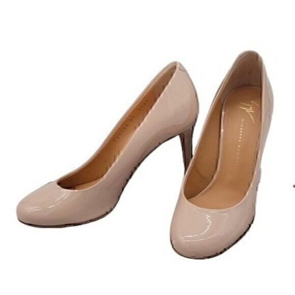 GUISEPPE ZANOTTI NUDE LEATHER PUMPS - Picture 1 of 8